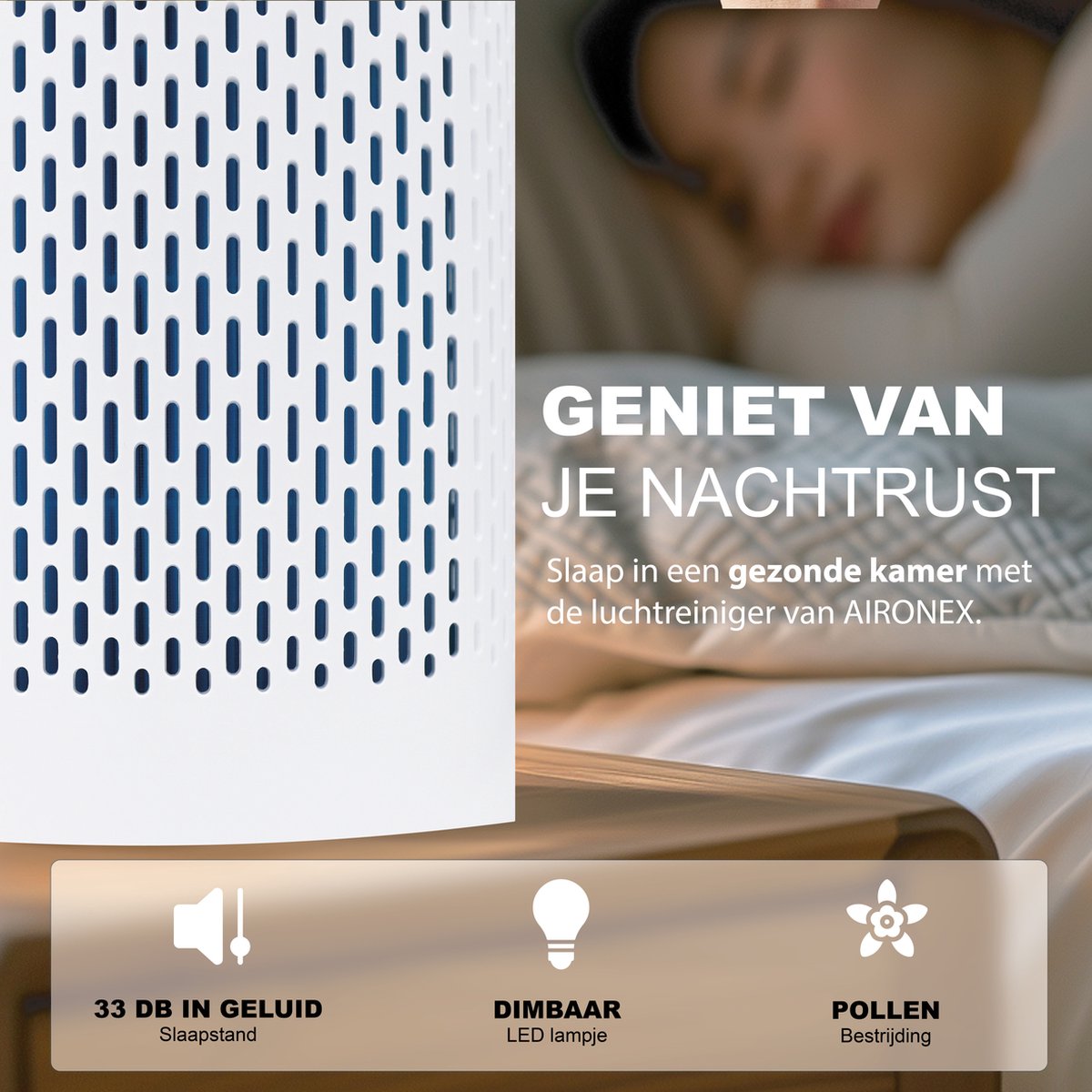 Luchtreiniger Aironex met HEPA filter
