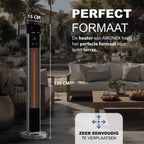 Aironex Infrarood Heater Staand - Luxe Terrasverwarmer