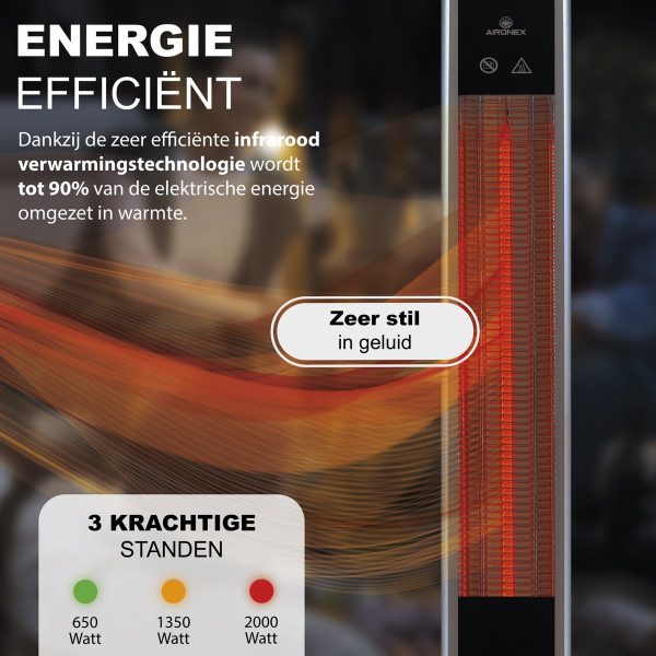 Aironex Infrarood Heater Staand - Luxe Terrasverwarmer
