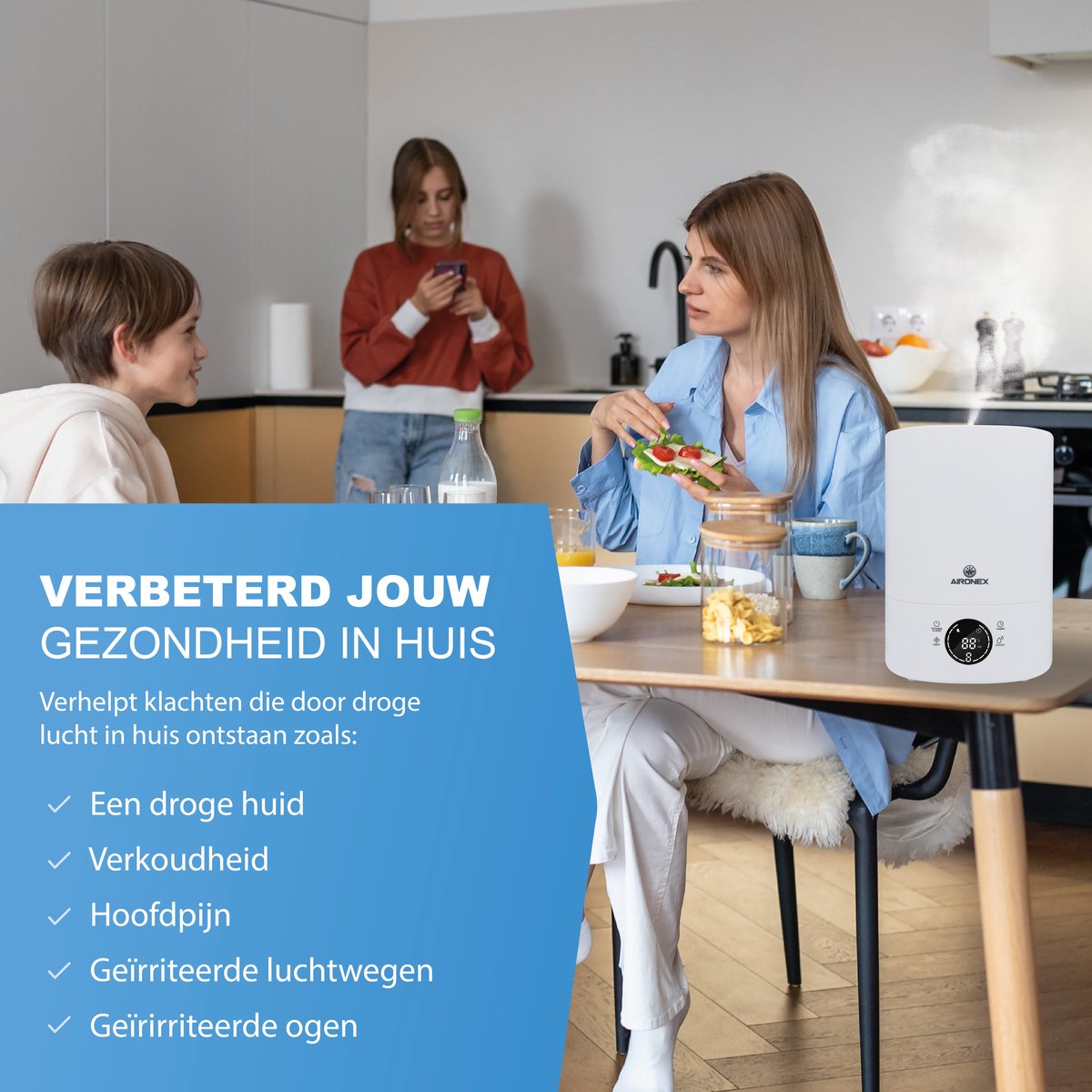 Luchtbevochtiger Bureauluchtbevochtiger Stille 6L capaciteit Dubbele Luchtbevochtiger Bureauluchtbevochtiger Stille 6L capaciteit Dubbele