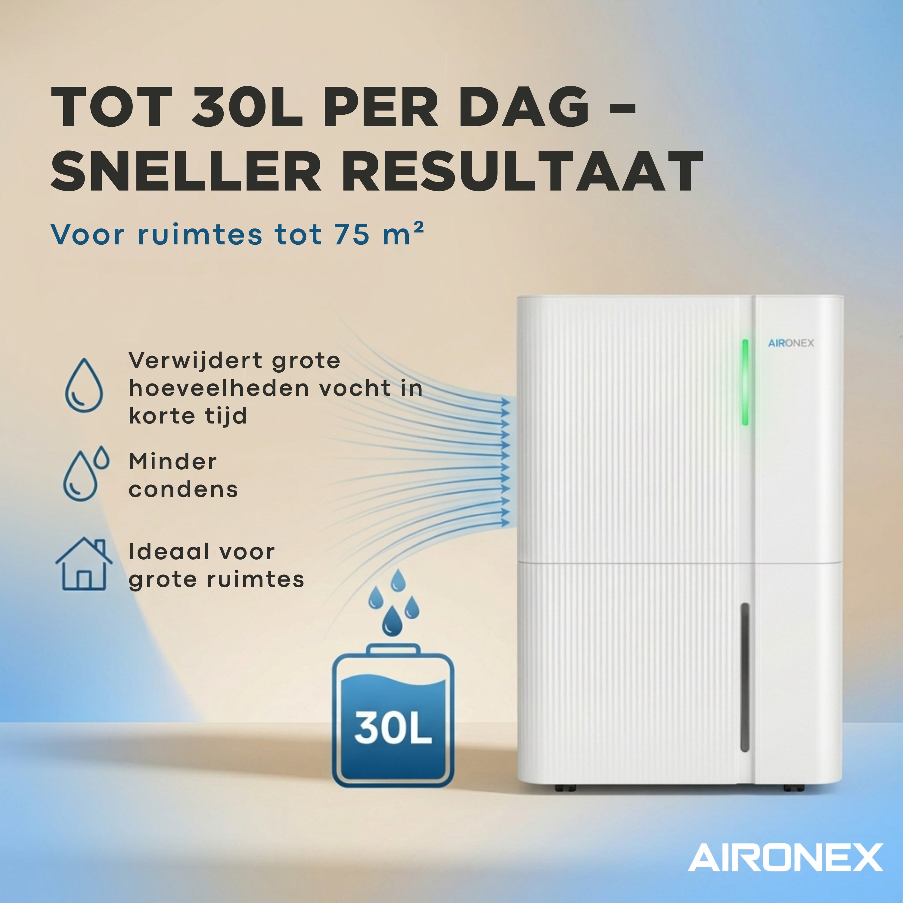 Luchtontvochtiger Aironex 30 liter