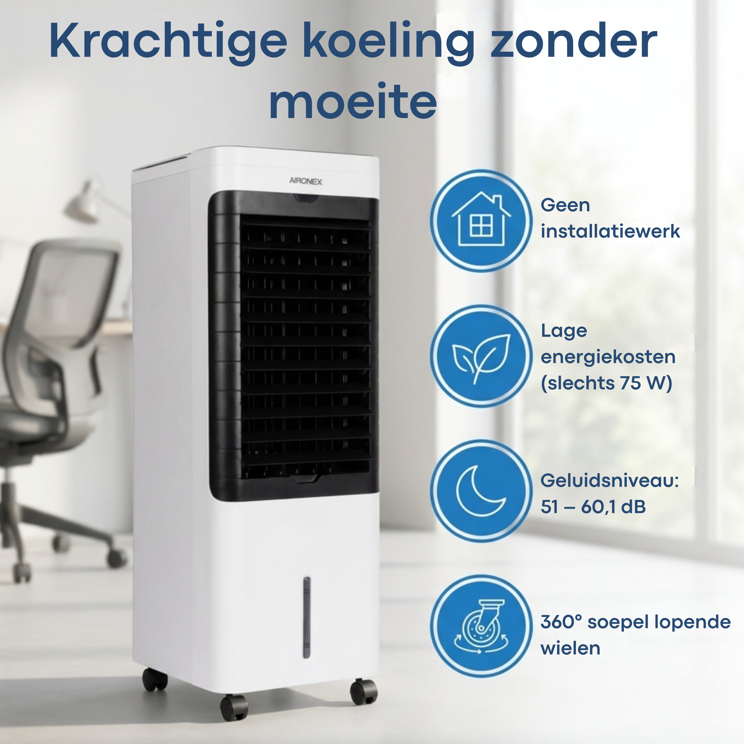Aironex Aircooler / Luchtkoeler – 5L Watertank -Set van 2 (15% Bundelkorting)