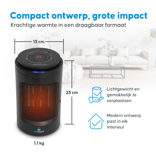 Elektrische Kachel 1200 Watt