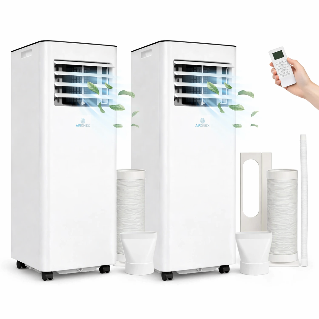 Aironex Mobiele Airco 7000 BTU – Set van 2 (15% Bundelkorting)